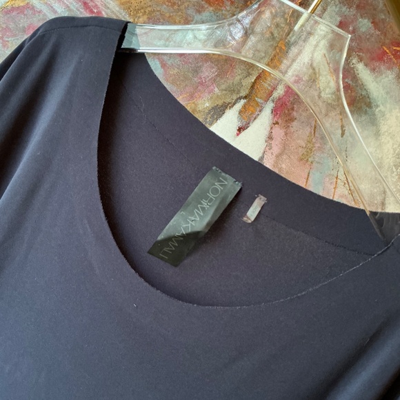 Norma Kamali Navy Pull On Dress Size Large - Picture 2 of 4